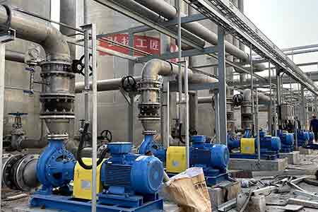 KCC系列化工离心泵在广西金桂二期污水处理使用现场